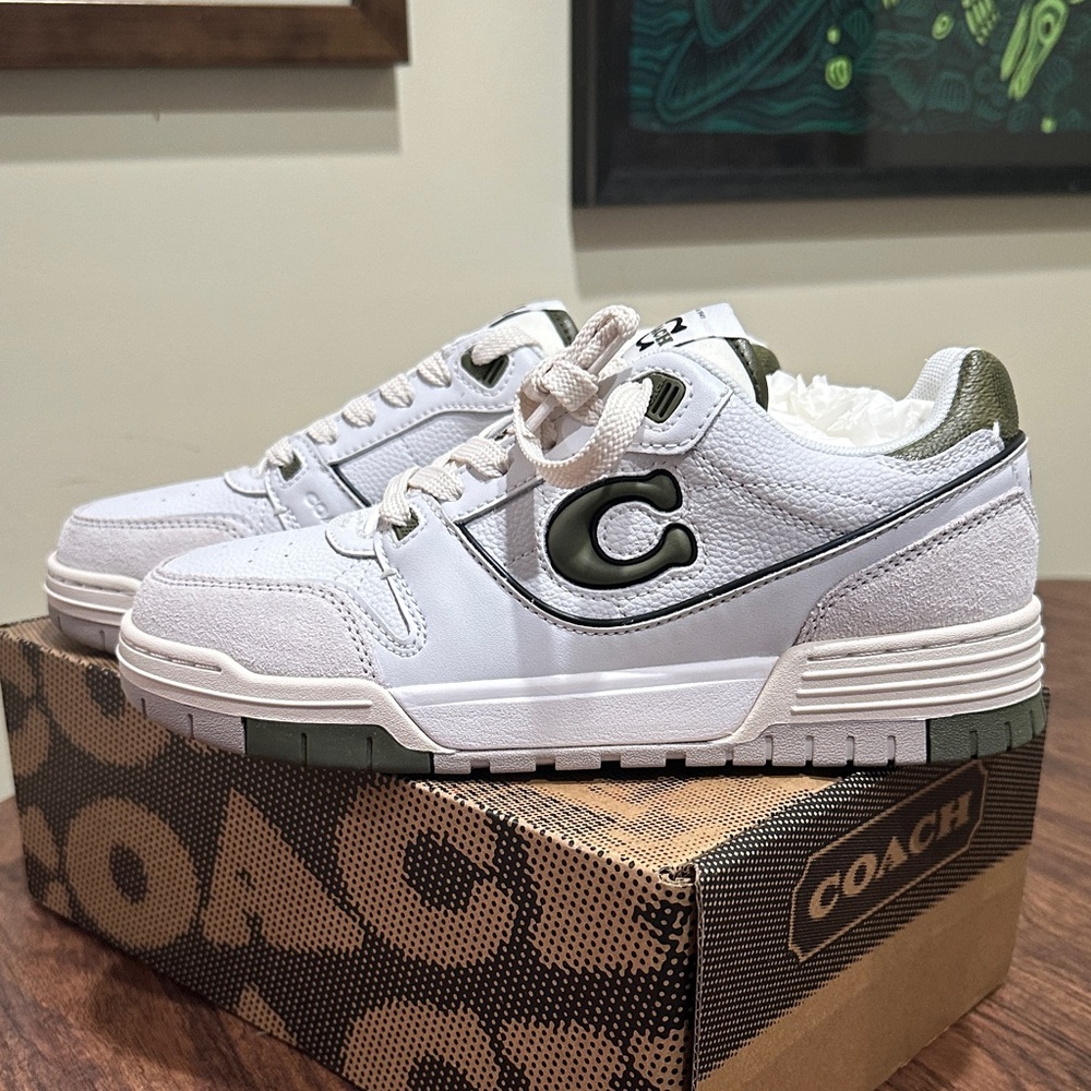 Coach Soho Sneaker in Olive/Optic White - Women's Size 7 - Picture 6 of 15